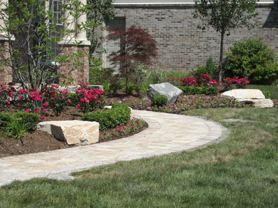 Troy Michigan Paver Walkway and Plantings